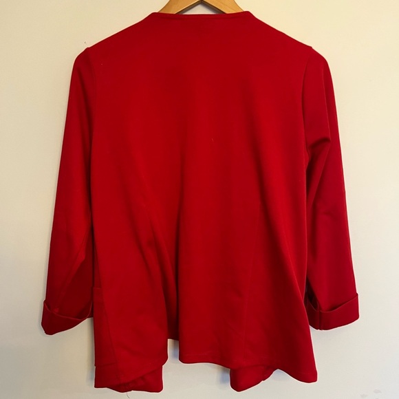 Classic edition Women's Red Open Front Blazer - Picture 5 of 5